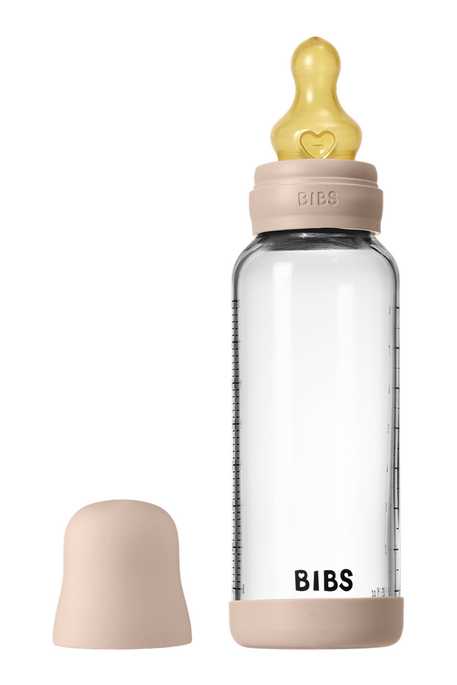 Скляна пляшечка BIBS, 240 ml, Round Latex, Medium Flow, Blush