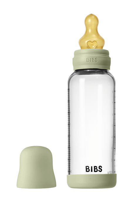 Скляна пляшечка BIBS, 240 ml, Round Latex, Medium Flow, Sage