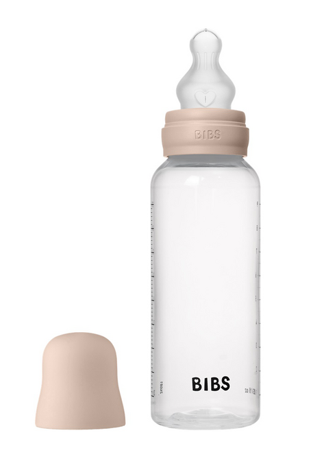 Пластикова пляшечка BIBS, 270 ml, Round Silicone, Medium Flow, Blush