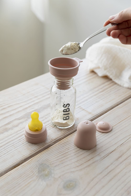 Пластикова пляшечка BIBS, 150 ml, Round Silicone, Slow Flow, Ivory - фото 3