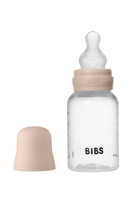 Пластикова пляшечка BIBS, 150 ml, Round Silicone, Slow Flow, Blush