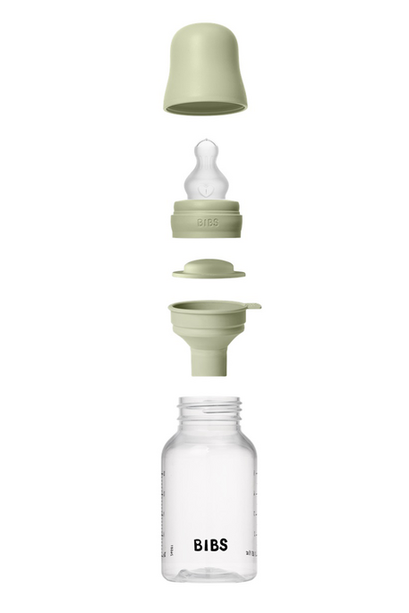 Пластикова пляшечка BIBS, 150 ml, Round Silicone, Slow Flow, Sage - фото 2