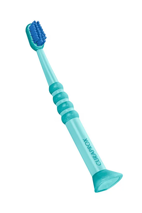Дитяча зубна щітка Curaprox baby (0-4 роки), Бірюзово-синя - фото 1