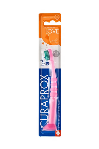 Дитяча зубна щітка Curaprox baby (0-4 роки), Рожево-бірюзова - фото 2