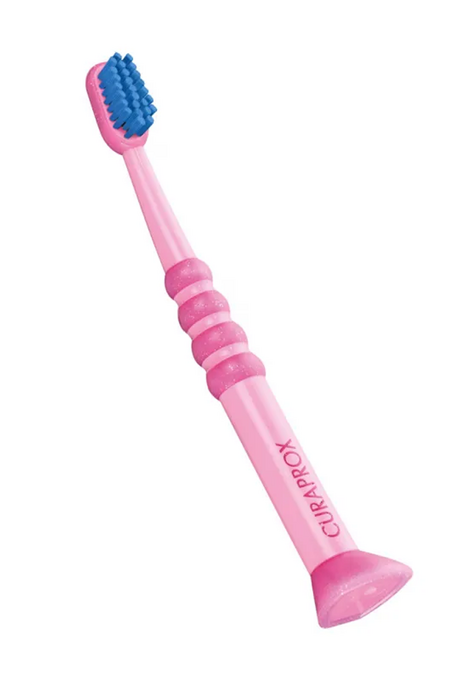Дитяча зубна щітка Curaprox baby (0-4 роки), Рожево-синя - фото 1