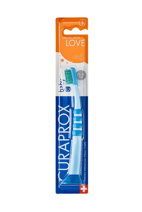 Дитяча зубна щітка Curaprox baby (0-4 роки), Синьо-бірюзова - фото 2