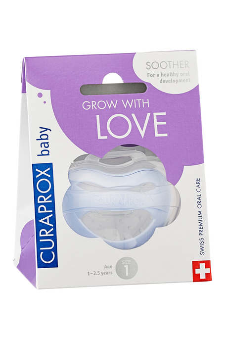 Соска блакитного кольору, для дітей від 7 до 18 місяців (розмір 1) - фото 4