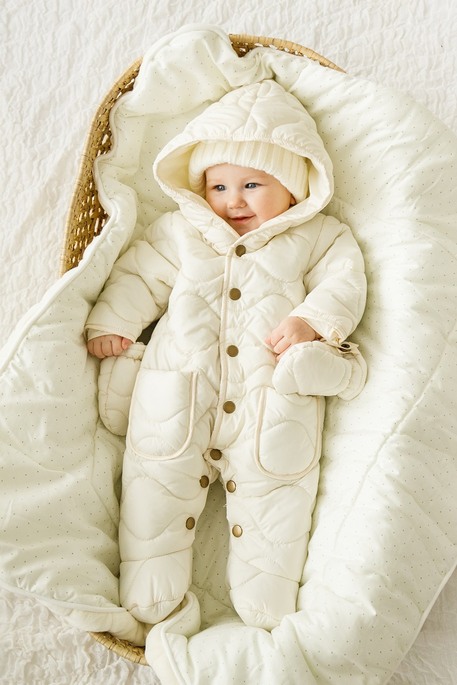 Стеганный комбинезон Stitch, Ванильный