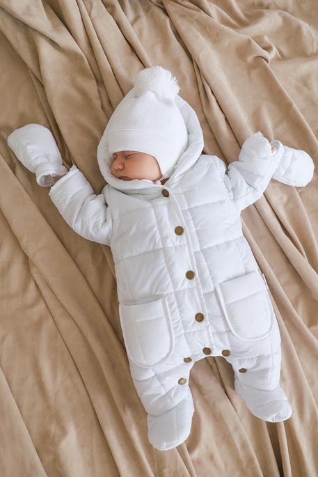 Стеганный комбинезон Stitch, Белый