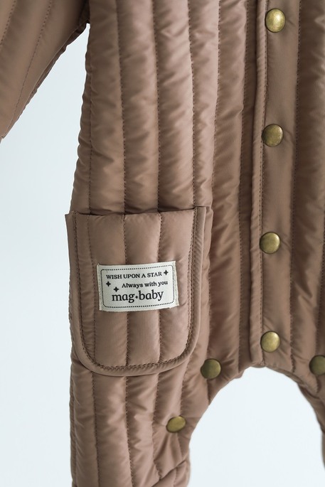 Стеганный комбинезон Frank, Мокко - фото 4