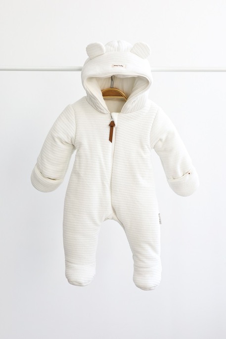 Велюровый комбинезон Tim, Молочный - фото 3