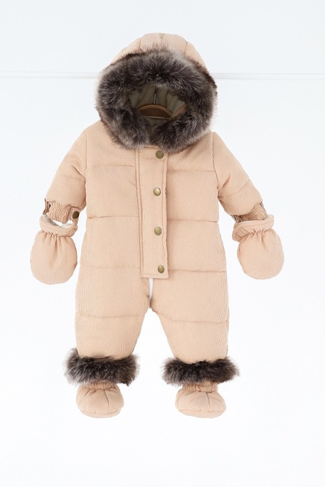 Вельветовый комбинезон Line, Бежевый