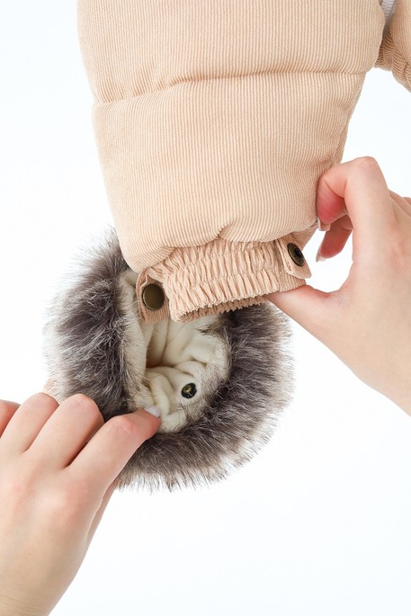 Вельветовый комбинезон Line, Бежевый - фото 6