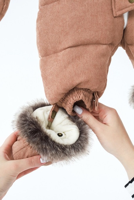 Вельветовый комбинезон Line, Какао - фото 7