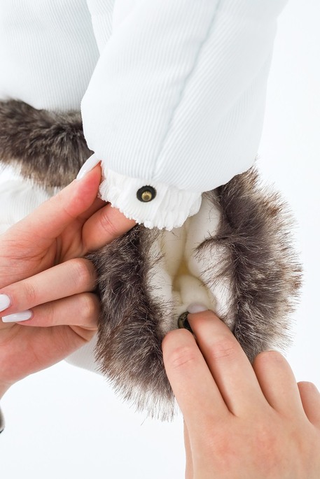 Вельветовий комбінезон Line, Молочний - фото 6