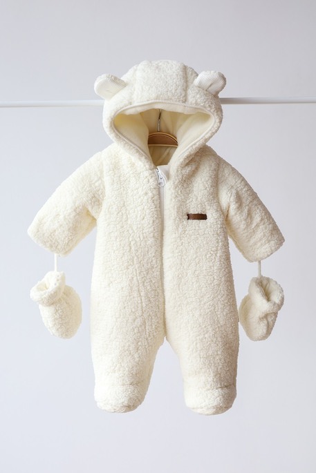 Меховой комбинезон Teddy, Молочный