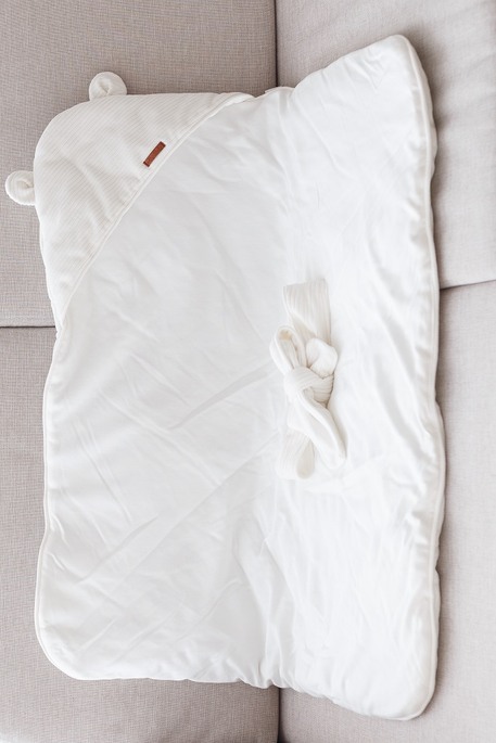 Демисезонный велюровый конверт-одеяло Tim, молочный - фото 3