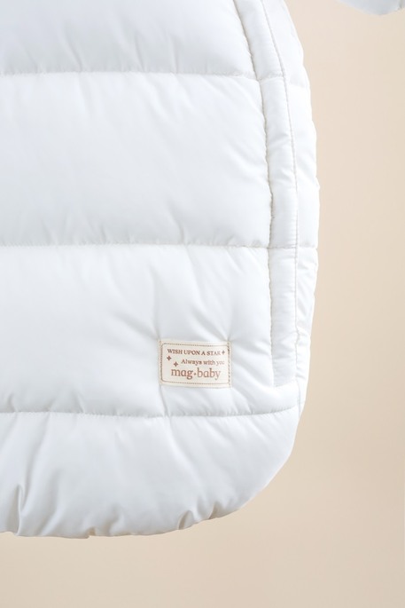 Пуховий комбінезон-конверт Zuma, Молочный - фото 6