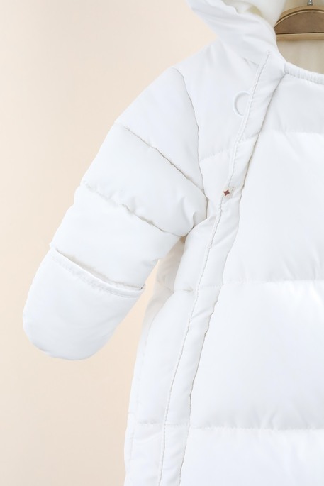 Пуховий комбінезон-конверт Zuma, Молочный - фото 3