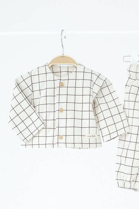 Костюм Beris, Клеточка на молочном - фото 3