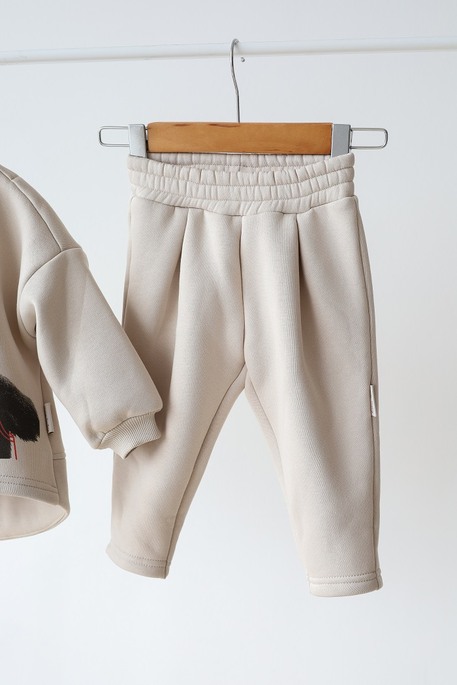 Костюм с начесом Monkeys, Слоновая кость - фото 4