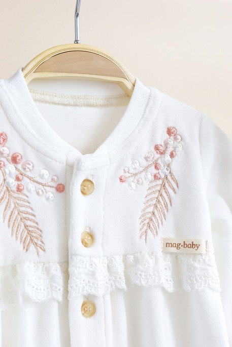 Чоловічок велюровий з шапочкою Charlotte, Молочний - фото 3