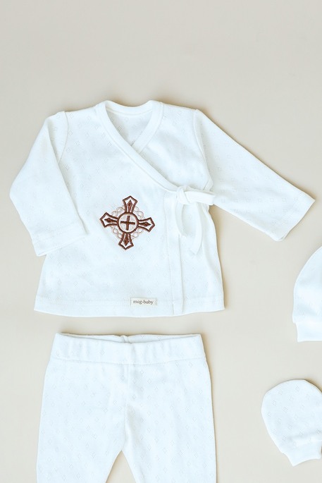 Набір на хрещення Eric, Молочний - фото 3