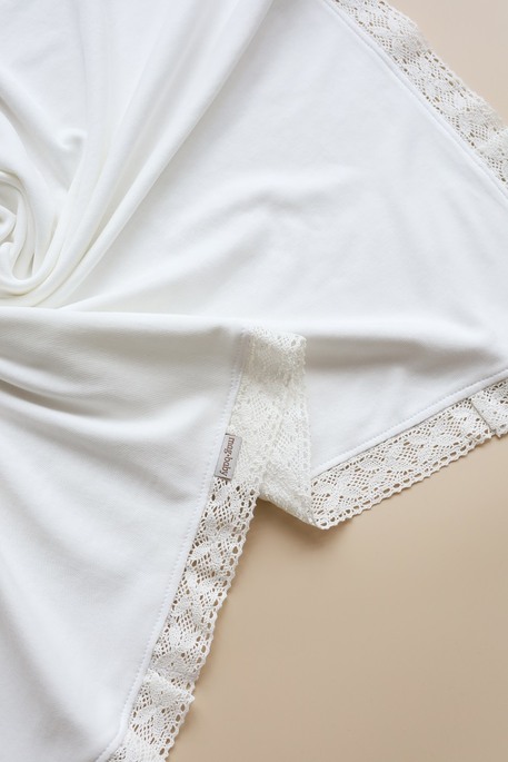 Плед на выписку и крещение Field, Молочный - фото 3