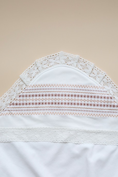 Плед на выписку и крещение Field, Молочный - фото 4