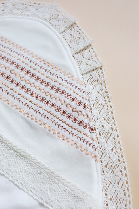 Плед на выписку и крещение Field, Молочный - фото 2