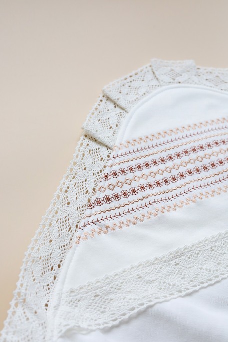 Плед на выписку и крещение Field, Молочный - фото 5