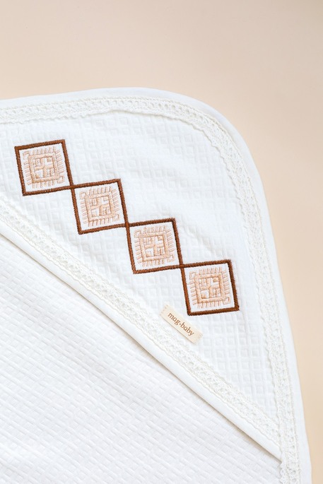 Плед на выписку и крещение Lucas, Молочно-коричневый - фото 2