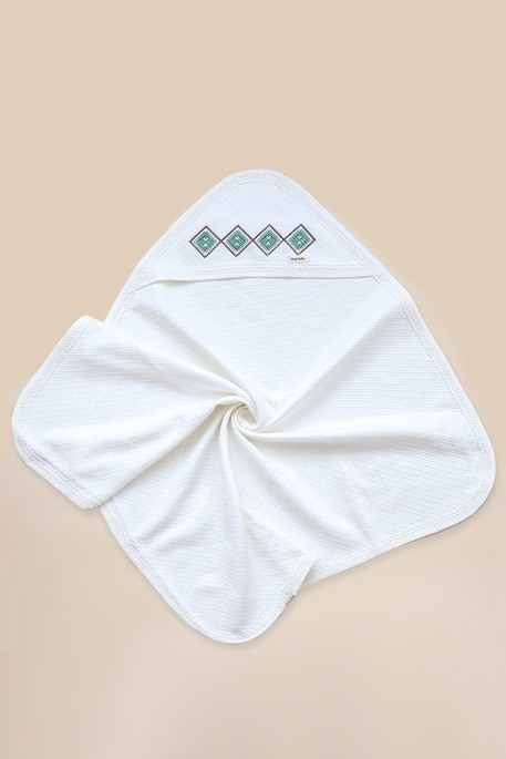 Плед на выписку и крещение Lucas, Молочно-сизый