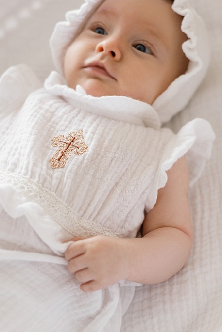 Мусліновий набір для дівчинки Gabriele, білий - фото 3