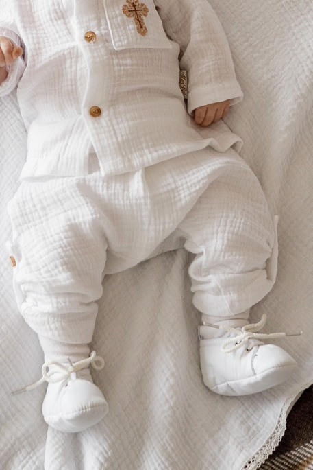 Мусліновий набір для хлопчика Jeremy, білий - фото 4