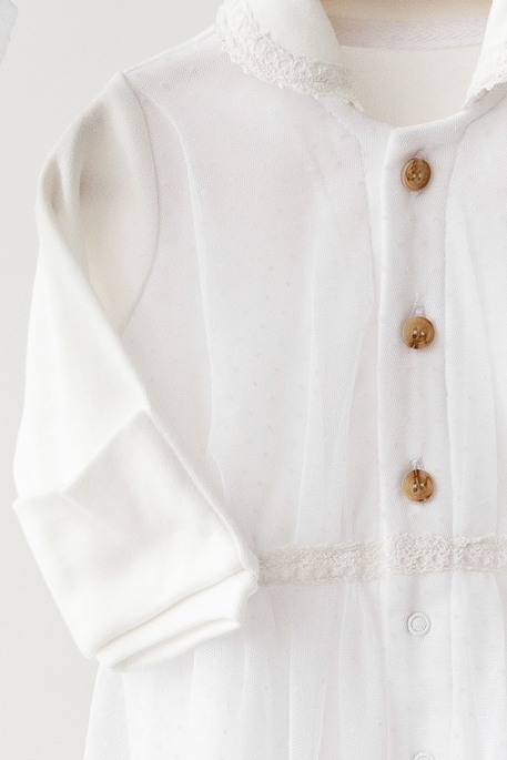 Человечек c шапочкой с фатином Ursula, Молочный - фото 3