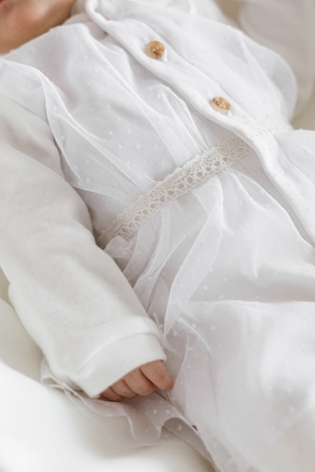 Человечек c шапочкой с фатином Ursula, Молочный - фото 5