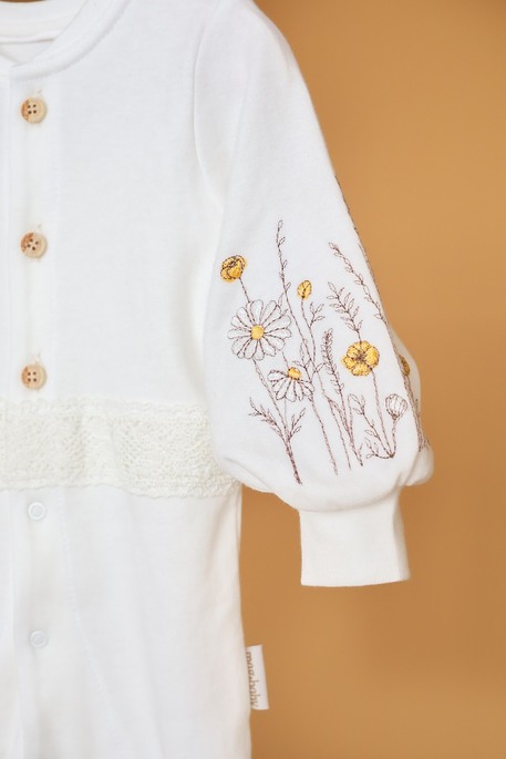 Человечек с шапочкой Wild flowers, Молочный - фото 6