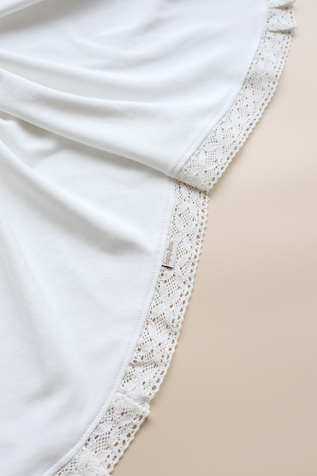 Плед на выписку и крещение Wild flowers, Молочный - фото 4