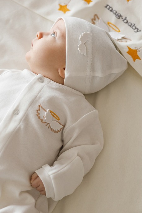 Комплект з чоловічком Wings, Молочний - фото 4