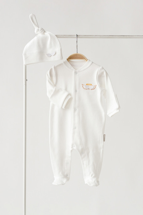 Комплект з чоловічком Wings, Молочний - фото 5