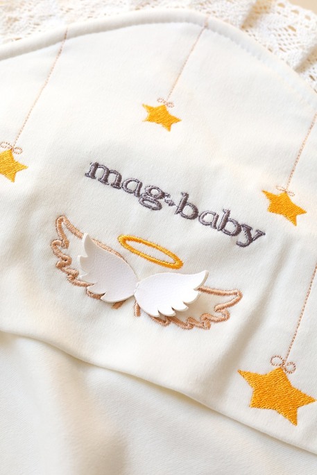 Плед на выписку и крещение Wings, Молочный - фото 3