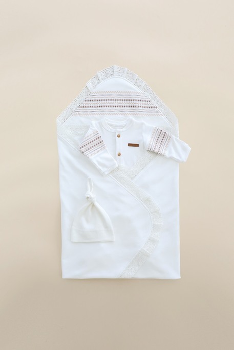 Комплект з чоловічком Field, Молочний