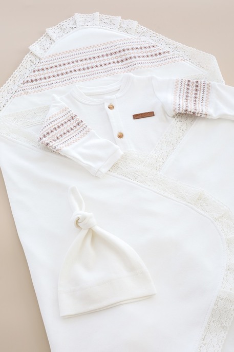 Комплект з чоловічком Field, Молочний - фото 3