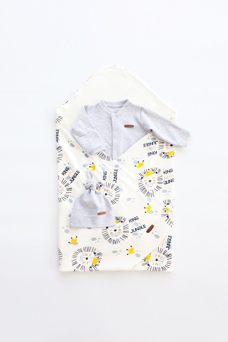 Комплект с человечком Liam, Львенок серый