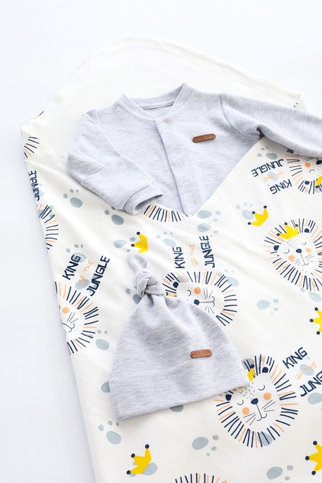 Комплект с человечком Liam, Львенок серый - фото 3