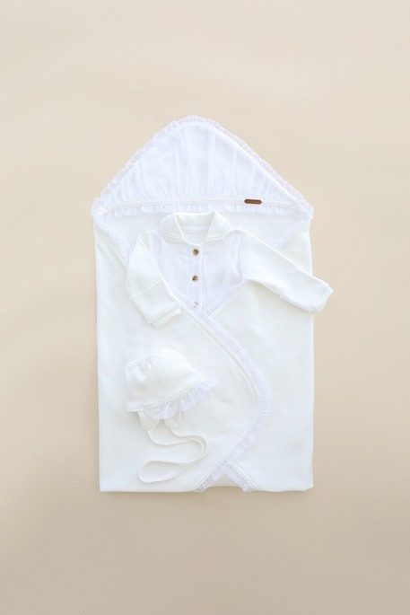 Комплект з чоловічком Ursula, Молочний