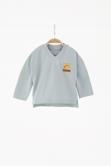 Лонгслив Pictures, Сизый