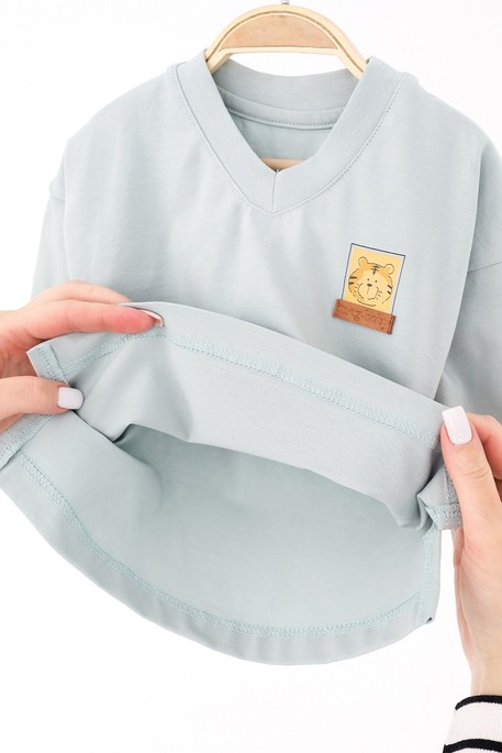 Лонгслив Pictures, Сизый - фото 3