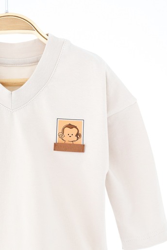 Лонгслив Pictures, Слоновая кость - фото 1